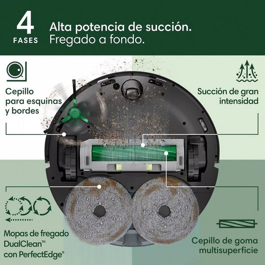 Robot Roomba® Plus 505 Combo con Base AutoWash™ - Negro